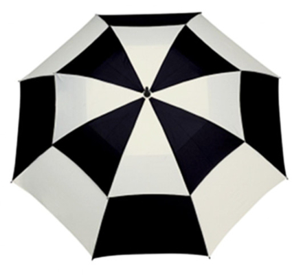 Toldo modificado para requisitos particulares del doble de Logo Windproof Fiberglass Golf Umbrella