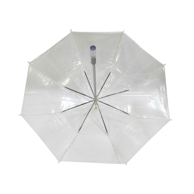 Abrir automáticamente Cuadro de aluminio a prueba de viento Paraguas de lluvia transparente 23 pulgadas