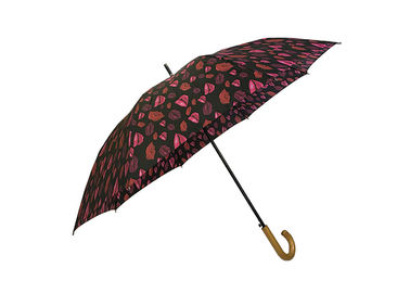 8K logotipo modificado para requisitos particulares personalidad de madera del paraguas del palillo de la manija de la moda J