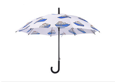 Paraguas del palillo de las mujeres de la tela del poliéster/de la pongis, paraguas del golf del palillo de la lluvia
