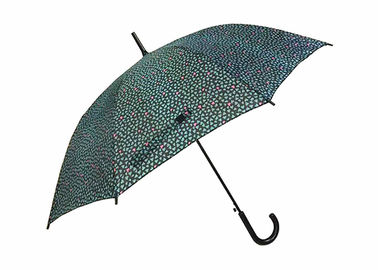 Durabilidad marco negro impreso moda abierta del paraguas del palillo del auto de 23 pulgadas