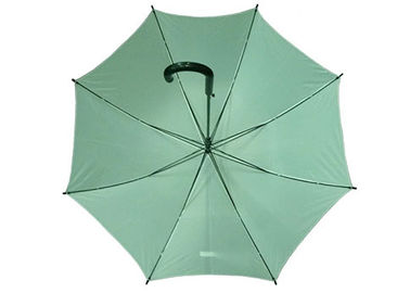 Paraguas del palillo de las mujeres verdes claras, marco a prueba de viento del paraguas sólido del palillo
