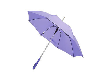 Eje de aluminio púrpura manija simple abierta de la forma de la luz J del auto del paraguas de 23 pulgadas