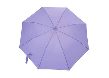 Eje de aluminio púrpura manija simple abierta de la forma de la luz J del auto del paraguas de 23 pulgadas