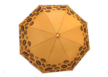 Cierre abierto plegable ligero anaranjado del manual de aluminio del paraguas 21 pulgadas
