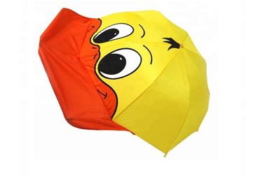 3D amarillo embroma el paraguas del pato, viento robusto del paraguas del pato de los niños resistente