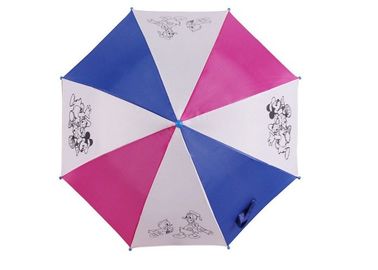 Materiales abiertos de Polyesyer del marco metálico de la seguridad compacta del paraguas de los niños del dibujo
