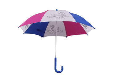 Materiales abiertos de Polyesyer del marco metálico de la seguridad compacta del paraguas de los niños del dibujo