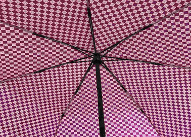 Viento firme invertido revés plegable del apretón del paraguas de la pongis de la fibra de vidrio resistente