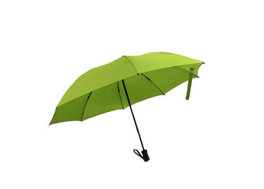 Paraguas plegable del verde del marco de la fibra de vidrio mini, paraguas plegable fuerte