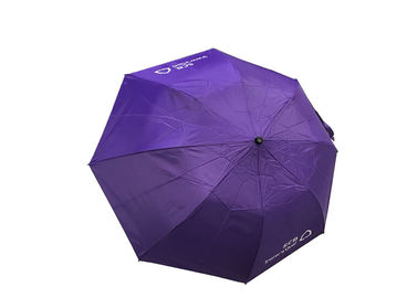 Paraguas ULTRAVIOLETA anti plegable, cierre ligero estupendo del manual del paraguas triple del doblez abierto