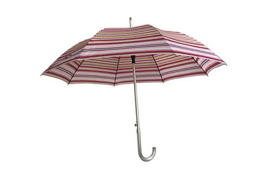 Paraguas rayado de la lluvia de los niños del aluminio colorido, paraguas portátil para la lluvia y viento