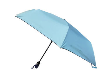Coloree la tela automática revestida de la pongis de la protección 190T de Sun del paraguas del viaje