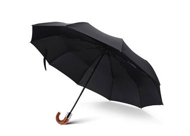 Paraguas negro del palillo, mini paraguas para la tela reciclada RPET ambiental del viaje