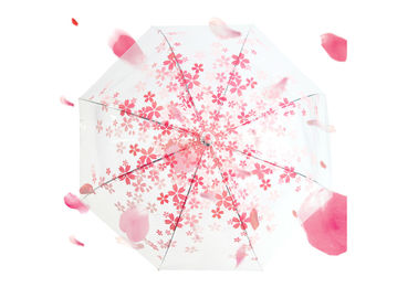 Paraguas transparente del rosa de moda de las señoras, paraguas claro grande de la bóveda