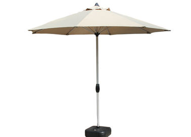Cierre abierto del parasol de playa 3.00m m del manual ULTRAVIOLETA de madera resistente comercial de las costillas