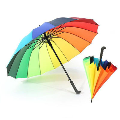 Arco iris recto 25&quot; de la manija de BSCI paraguas cercano abierto del auto de *16k
