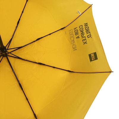 Paraguas plegable del logotipo 3 cercanos abiertos autos materiales de Rpet