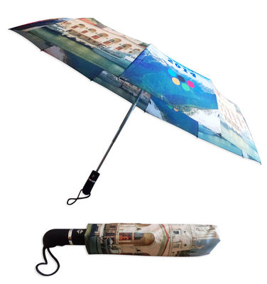 El metal impermeable provee de costillas el paraguas automático del doblez del eje 3 de 8m m