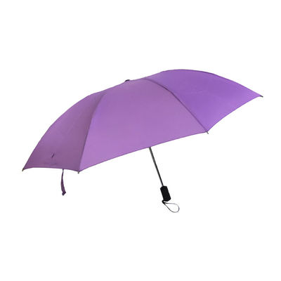 Paraguas del doblez del poliéster 3 de las extremidades de metal del eje de la fibra de vidrio