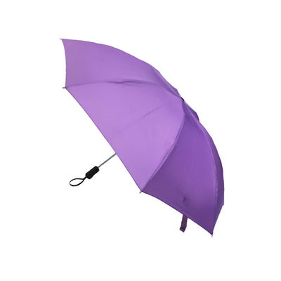 Paraguas del doblez del poliéster 3 de las extremidades de metal del eje de la fibra de vidrio