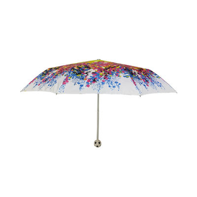 Paraguas plegable ligero del metal de la talla 21 abierta manual de las costillas