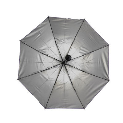 Paraguas plegable del manual del diámetro los 98cm 2 abiertos revestidos de plata