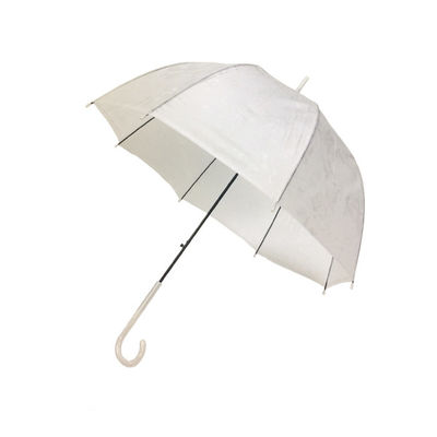 J forma el paraguas transparente del POE de la manija plástica