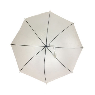 J forma el paraguas transparente del POE de la manija plástica