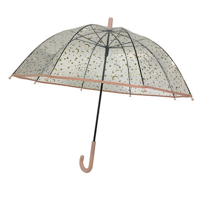 Paraguas automático transparente de la bóveda clara promocional del POE para la venta al por mayor