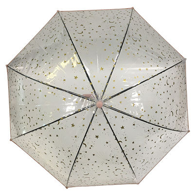 Paraguas automático transparente de la bóveda clara promocional del POE para la venta al por mayor