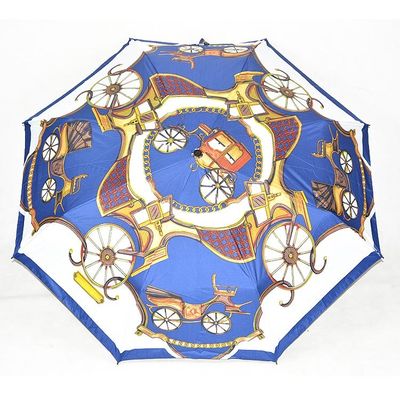 Tela Hermes Foldable Umbrella de la pongis 23&quot; *8K con el eje de aluminio