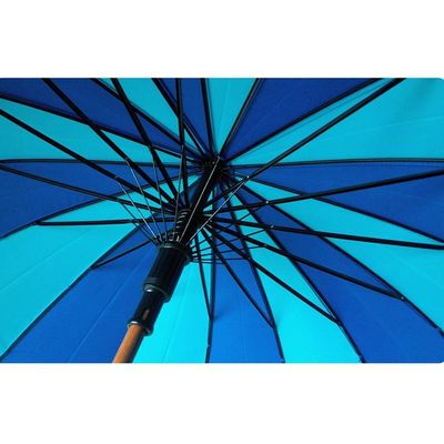 Paraguas grande del golf de la manija de madera abierta automática de PAHS a prueba de viento