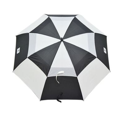 Paraguas a prueba de viento del golf del marco metálico manual con la manija recta