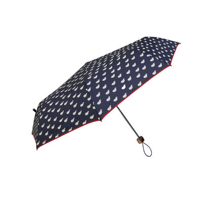 Paraguas abierto de 3 dobleces del manual de la impresión de pantalla de seda con diseño de la moda