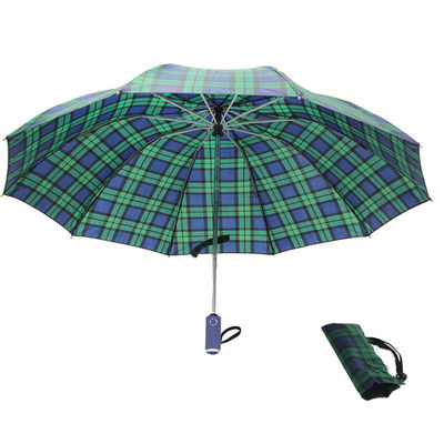 Modelo plegable del control del verde del paraguas del eje tres del metal de BSCI 8m m para los hombres