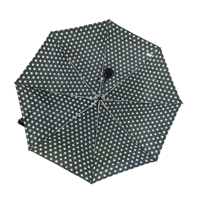 Paraguas plegable a prueba de viento del poliéster abierto manual 190T para las mujeres