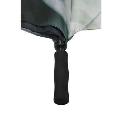 paraguas abierto auto del golf de la manija recta del eje del metal de 8m m con la impresión de Digitaces