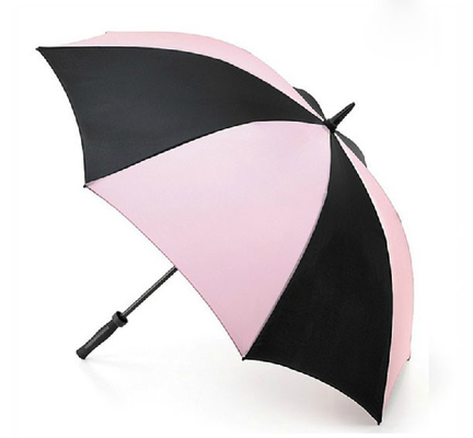 Las mujeres rectas del paraguas de la manija de la pongis a prueba de viento abierta manual diseñan