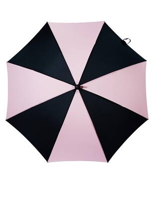 Las mujeres rectas del paraguas de la manija de la pongis a prueba de viento abierta manual diseñan