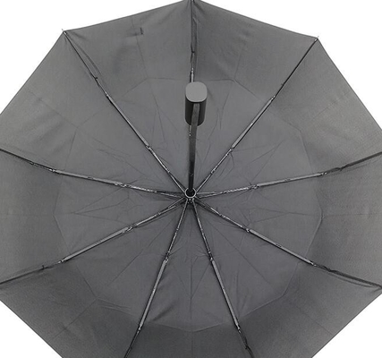 Paraguas a prueba de viento del marco de la fibra de vidrio de 3 costillas de los dobleces 10 para los hombres