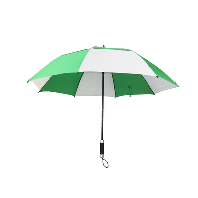 68&quot; paraguas doble del golf del toldo con el marco de la fibra de vidrio