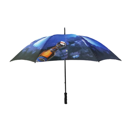 paraguas recto de la manija de la tela abierta de la pongis del manual de 68 62 58in