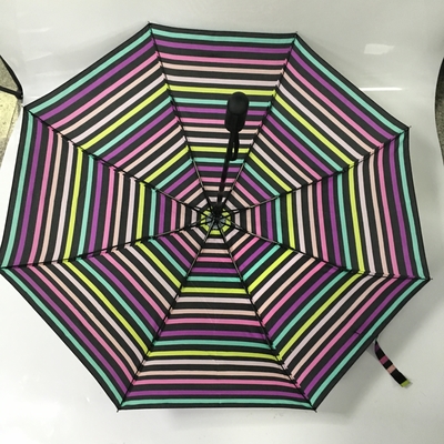 Paraguas plegable de la pongis del auto de las señoras del acuerdo cercano abierto de la tela