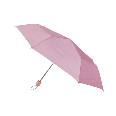 Paraguas plegable de la tela de la pongis 3 portátiles abiertos manuales