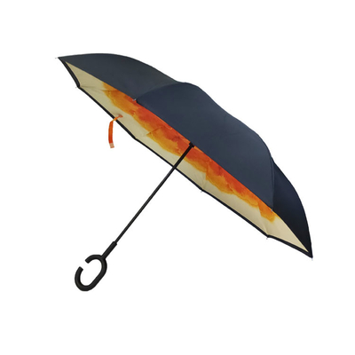 Digitaces llenas que imprimen el paraguas invertido revés de la pongis con la manija de C