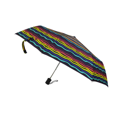 paraguas plegable 3 a prueba de viento del arco iris de los 21in para el viaje