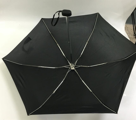 190T paraguas 19&quot; del bolsillo del doblez de la pongis 5 pequeño X6k con el marco de aluminio