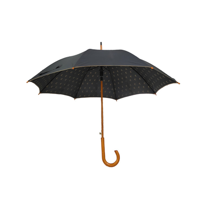 Paraguas de madera recto abierto auto de la sombrilla de la manija con la impresión de la transferencia de calor