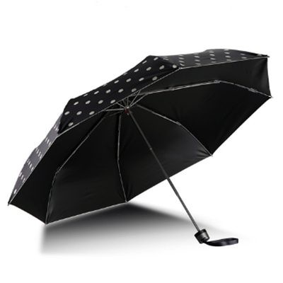 3 Digitaces plegables de encargo que imprimen el paraguas a prueba de viento de la lluvia de la capa ULTRAVIOLETA